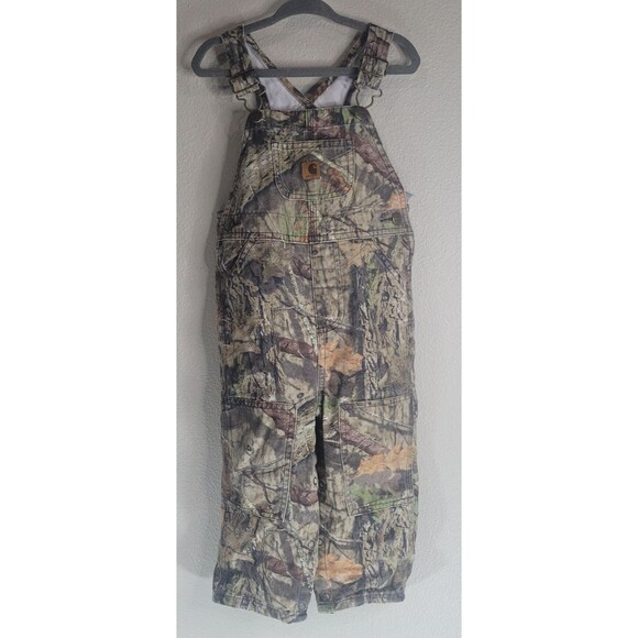 Carhartt Toddler Overalls 24 Months – Mossy Oak Camo Duck Cotton Bibs - Picture 1 of 4
